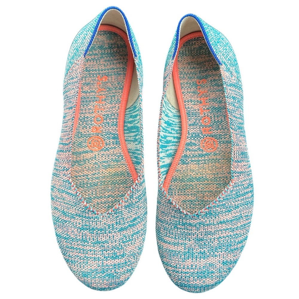 Rothy's Women's Blue and Pink Flats
